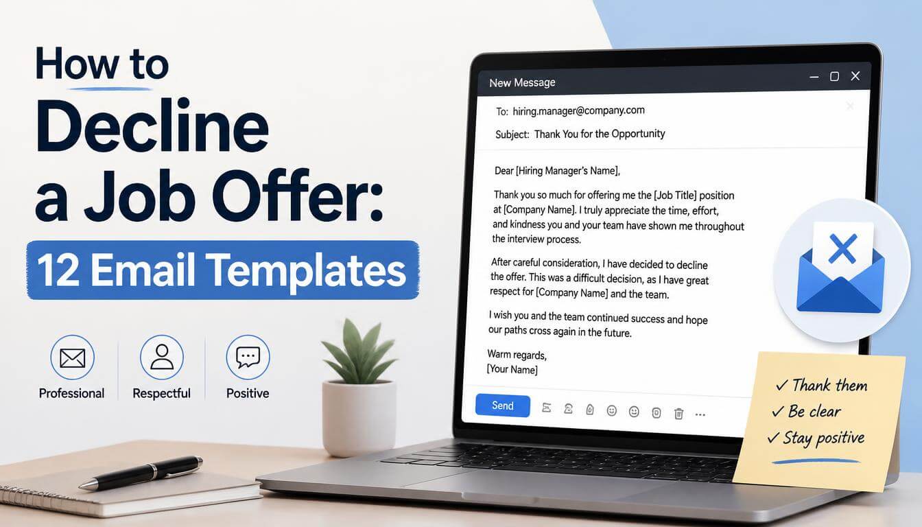 How to Decline a Job Offer: 12 Email Templates
