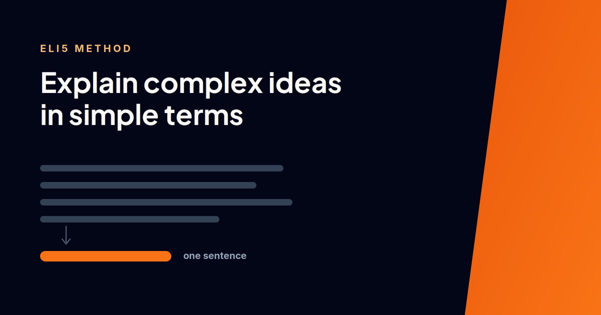 How to Explain Complex Ideas Simply (ELI5 Method)